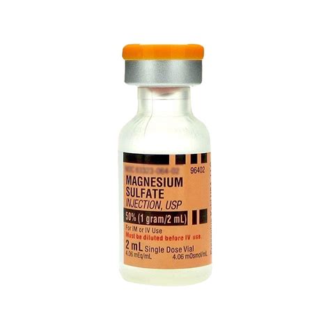 Magnesium Sulfate Ml Vial Preservative Free Ace Southern