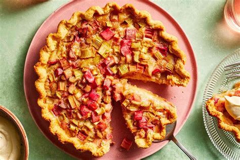 Rhubarb Custard Pie Recipe Dirty Dishes Messy Kisses