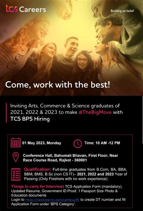 TCS Walk In Interview Drive 2023 Mass Recruitment For Freshers