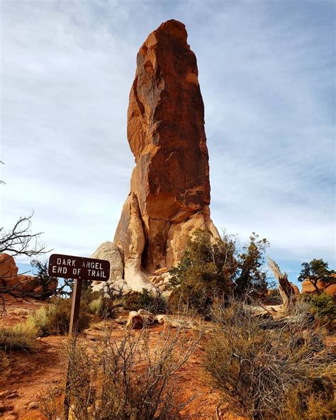 The Dark Angel is at the end of longest hiking trail in Arches National ...