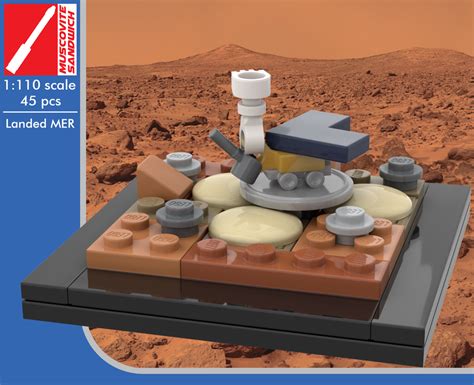 Lego Moc Mars Vignette 1 Landed Mer Saturn V Scale By Smazmats