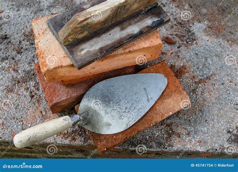 Bricks and Construction Tools Stock Photo - Image of detail, builder ...