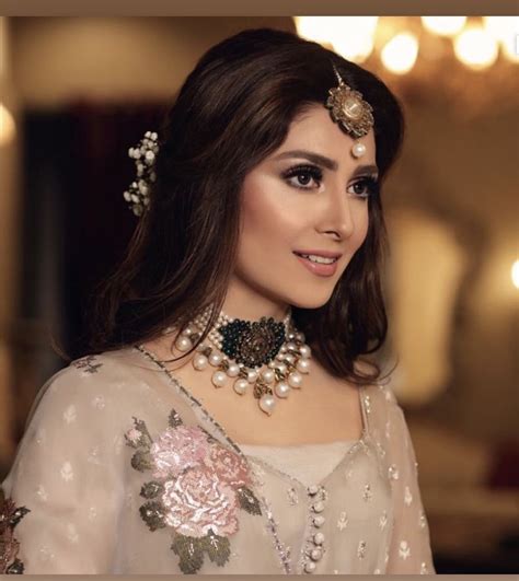 Diamond Necklace Pearl Necklace Engagement Bride Nikkah Dress Ayeza