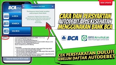 Cara Daftar Auto Debet Bpjs Kesehatan Menggunakan Bank Bca Youtube