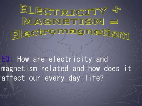 Electromagnetism Electricity Magnetism PPT