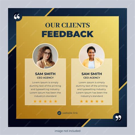 Premium Vector | Client testimonials or customer feedback social media