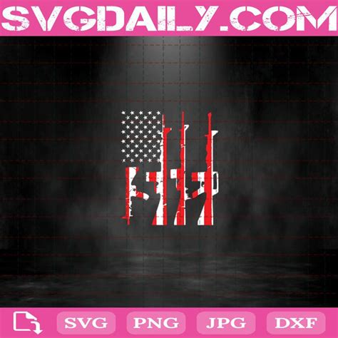 American Flag Gun Svg Svgdaily Daily Free Premium Svg Files