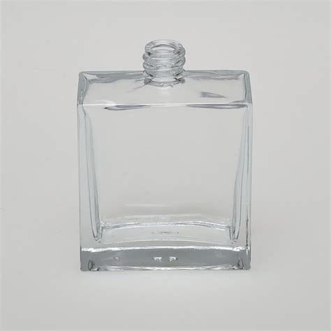 34 Oz 100ml Deluxe Flint Square Clear Glass Bottle 60 Pieces In A Case