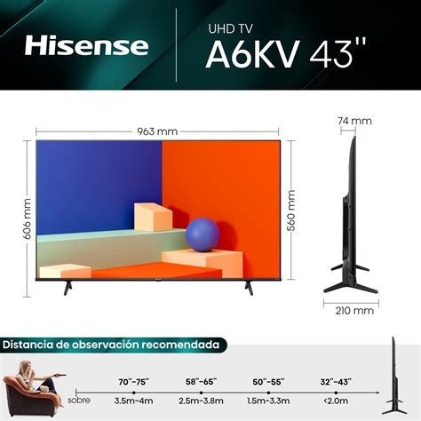 HISENSE VIDAA SMART TV 43A6KV 43 Hisense electrodomésticos