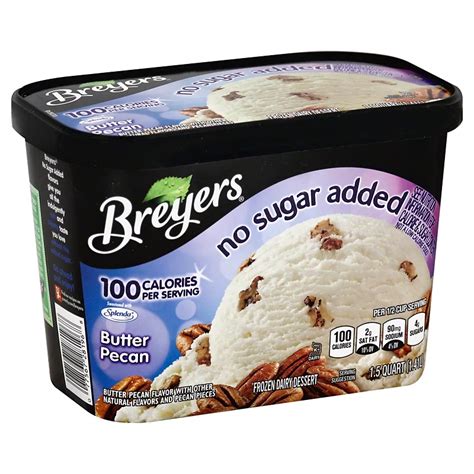 Breyers No Sugar Added Butter Pecan Frozen Dairy Dessert Shop Ice