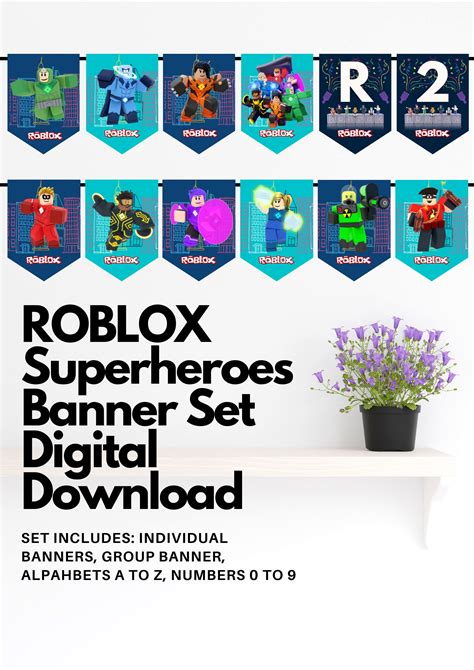 Roblox Banner Flag Digital Download Roblox Party Decoration | Etsy ...