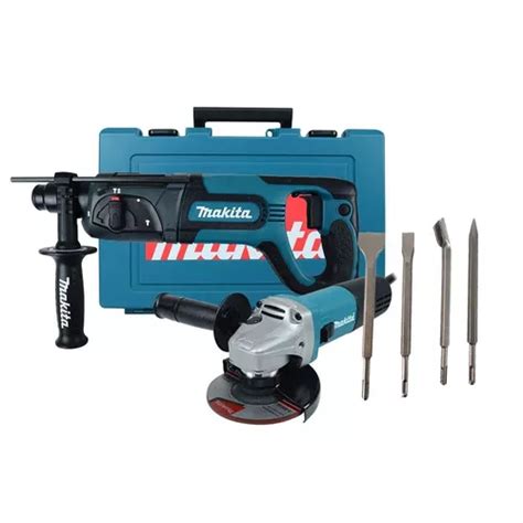 Kit Rotomartillo Esmeriladora Juego Cinceles Pz Makita Env O Gratis