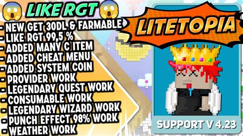 HAMPIR MIRIP RGT 99 5 NEW GTPS LITETOPIA NEW GROWTOPIA