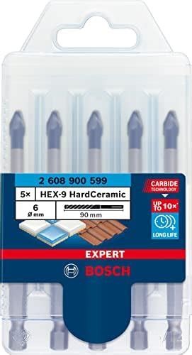 Bosch Professional 5 Teiliges Bohrer Set EXPERT HEX 9 HardCeramic 1x