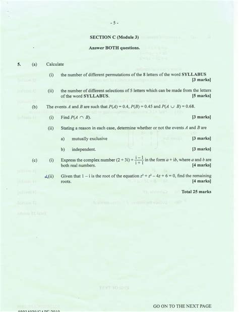 Cape Pure Math Unit Paper Pdf