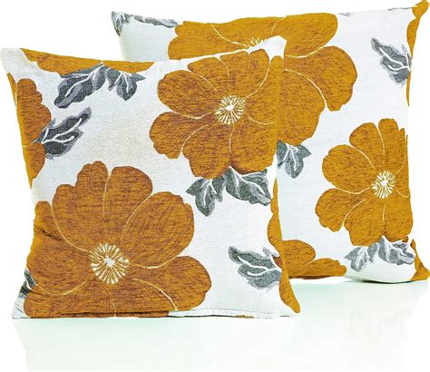 Alan Symonds Kira Poppy Chenille Cushion Cover Double Sided Floral