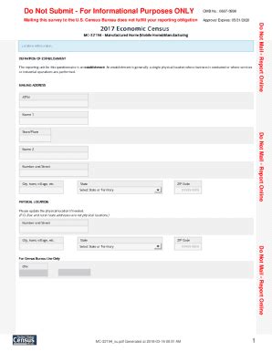 Fillable Online Bhs Econ Census Mc Manufacturedhome Mobilehome