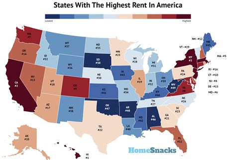 States With The Highest And Lowest Rent In The US For January 2024