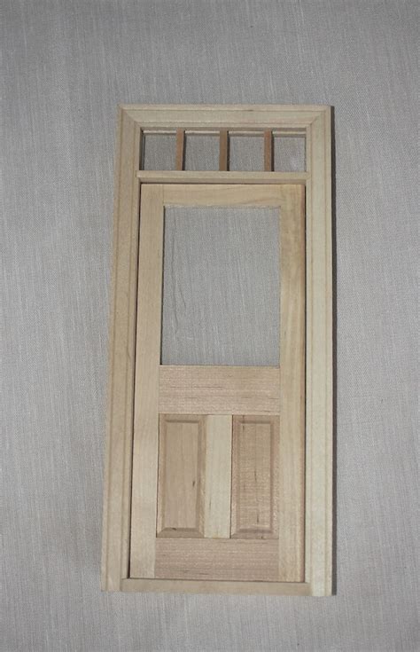 Miniature Dollhouse 112 Scale Exterior Door Unfinished