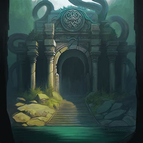 Colour Card Art Environment Ancient Ruins Rpg Stock Art Dean