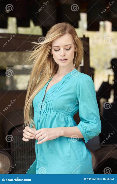 Blonde Beauty At Ranch Stock Photo Image Of Fashion 69996918