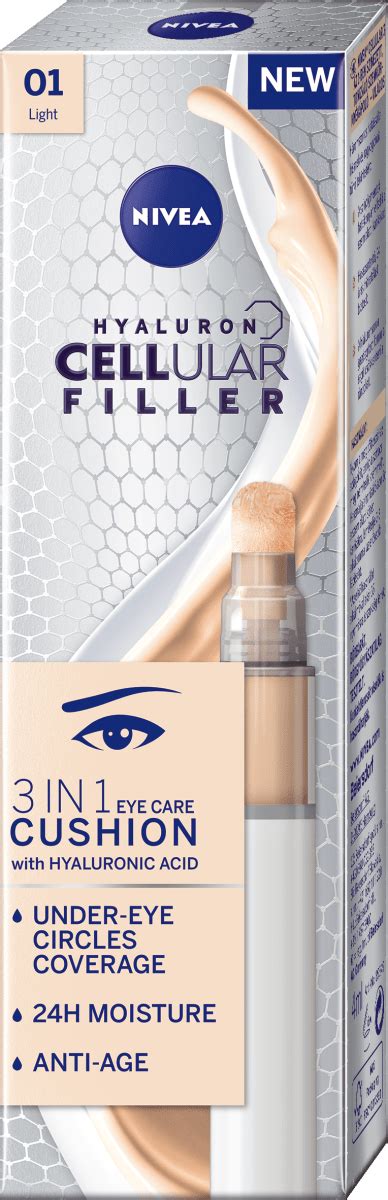 NIVEA Tónovací očný krém s hubkou Hyaluron Cellular Filler 3in1 Cushion