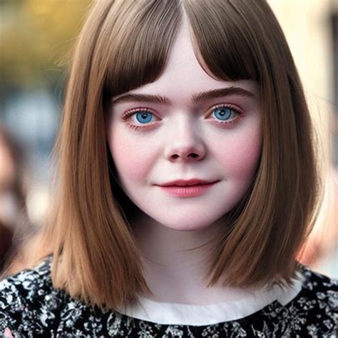 Elle Fanning Looking Beautiful With Brunette Hair Cu