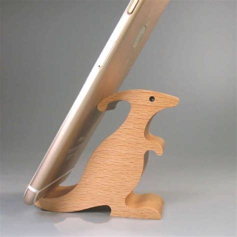 Wooden Dinosaurs Shaped Mobile Phone Ipad Holder Stand Phone Hacks