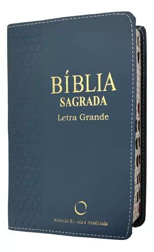 B Blia Sagrada Ra Letra Grande Sbb Ndice Capa Azul Luxo Mebuscar