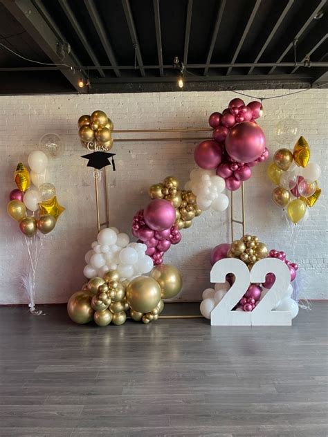 Hot Pink And Gold Balloon Garland Pink And Gold Birthday Party Gold And Pink Balloons