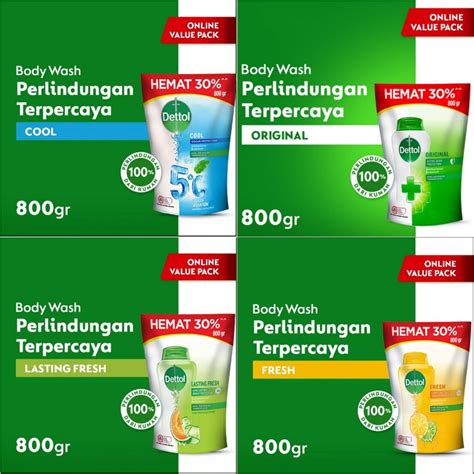 Jual Dettol Body Wash Refill 800ml Sabun Mandi Cair Anti Bakteri