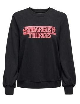 Sudadera Only Stranger Things Negro Para Mujer B