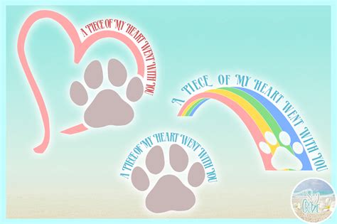 Pet Memorial Quote Rainbow Bridge SVg and DXF files