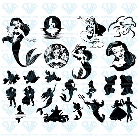 Ariel Head Silhouette