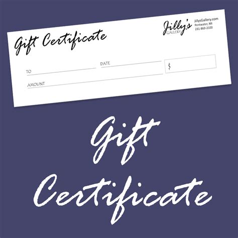 T Certificate Jillys Gallery