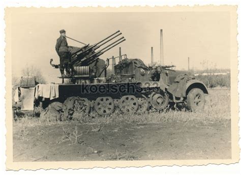 Foto Panzer Halbkette Flak Vierling Wehrmacht Os Postimages