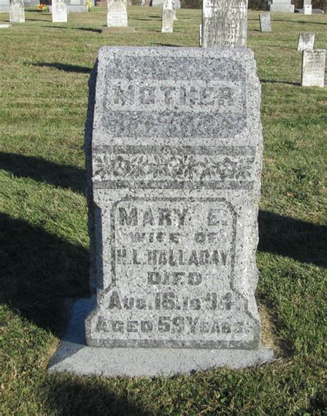 Mary Elizabeth Patten Halladay 1835 1894 Find A Grave Memorial