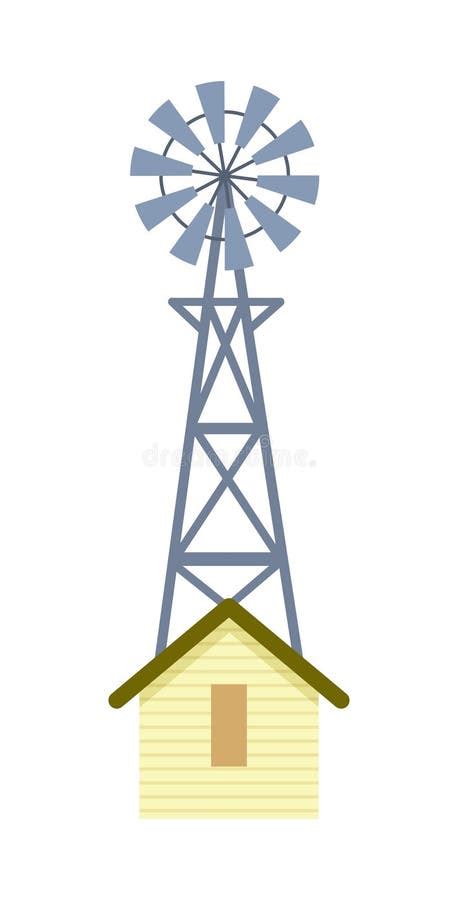 Icono Moderno De La Torre De La Turbina De Viento Stock De Ilustración Ilustración De