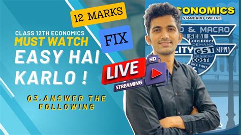 ECONOMICS MOST IMP QUESTIONS Q 3 12 MARKS FIX II CLASS 12th II MOST IMP