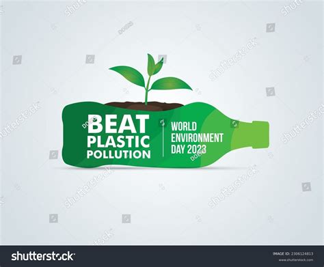 Beatplasticpollution World Environment Day Concept Stock Vector