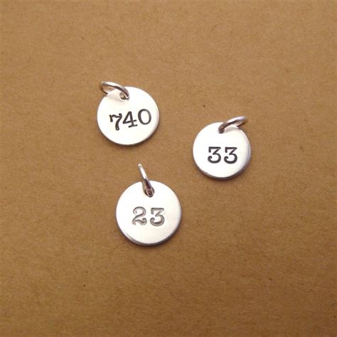 Number Charms Etsy