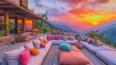 Relaxing Sunset Vibes Cozy Porch Retreat With Smooth Jazz Music For