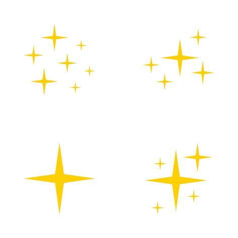 Set Of Stars Sparkles Flat Design Vector Art At Vecteezy