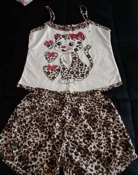Um Charme De Baby Doll Novo Adulto De Algod O De Oncinha Tam M Lingerie Feminina Nunca Usado