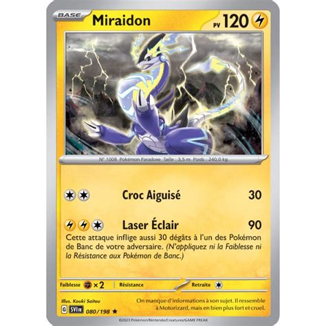 Miraidon Pv Carte Rare Holographique Carlate Et Violet