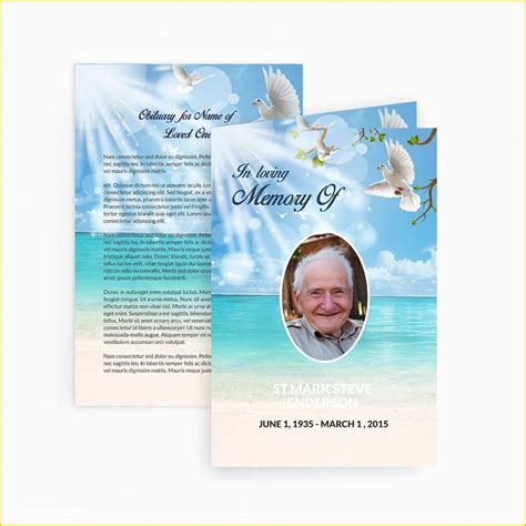 Printable Memory Cards For Funeral