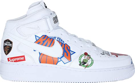 Nike Air Force 1 Mid Supreme NBA White