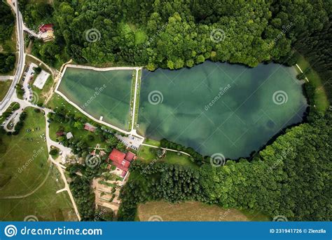 Lake Oasis Hidden in the Forest Stock Photo - Image of roads, hiking ...