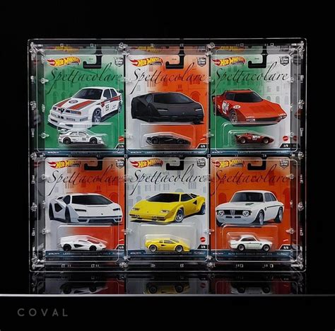 COVAL HDW Acrylic Display Case For Single Wide Premium Carded Hot Wheels With Front Vertical