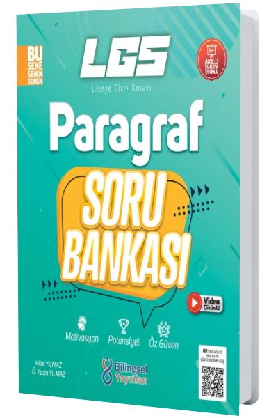 8 Sınıf LGS Paragraf Soru Bankası 2022 Bilinçsel Yayınları Yardımcı